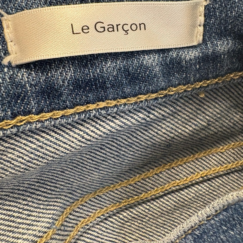 Frame Le Garçon Blue Lucerne Slim Boyfriend Ankle Jeans Clean Minimalist Size 29 - Picture 7 of 9